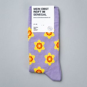 Topansicht Blumensocken