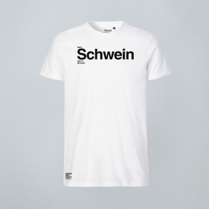 Schwein T-Shirt weiß mit Schriftzug