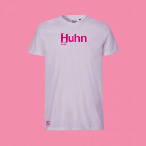 Huhn T-Shirt hell-lila mit Schriftzug