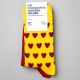 Herzsocken rot/gelb (2er Pack)