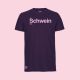 Schwein T-Shirt dunkel-lila mit Schriftzug