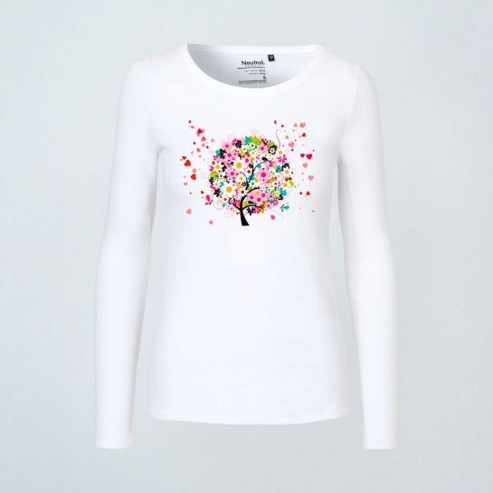 T-Shirt Langarm „Blumenbaum“