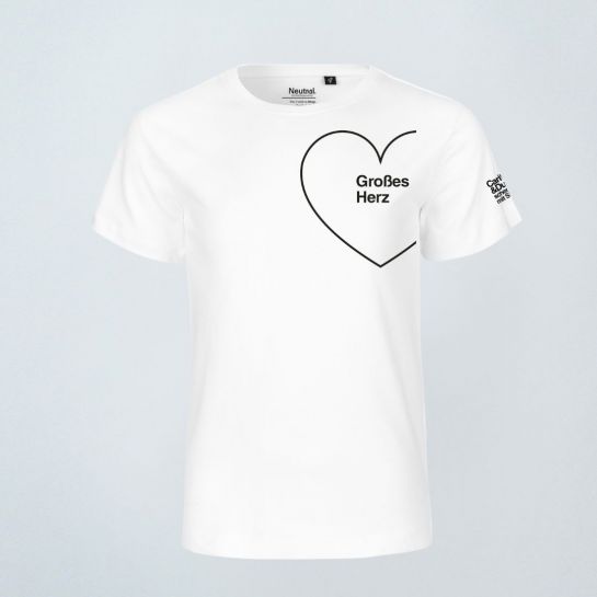 T-Shirt "Großes Herz" Weiß - Herren