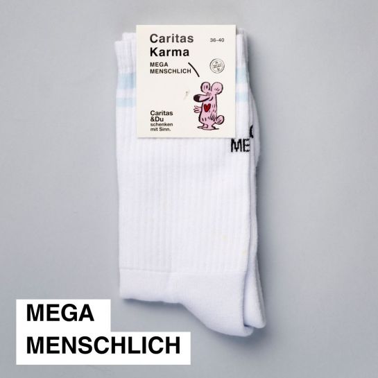 Tennissocken "MEGA MENSCHLICH"