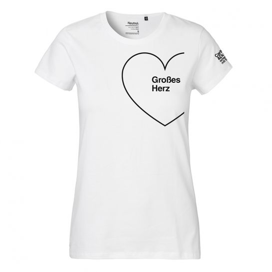 T-Shirt "Großes Herz" Weiß - Damen