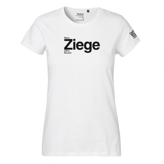 T-Shirt Ziege Damen Typographie