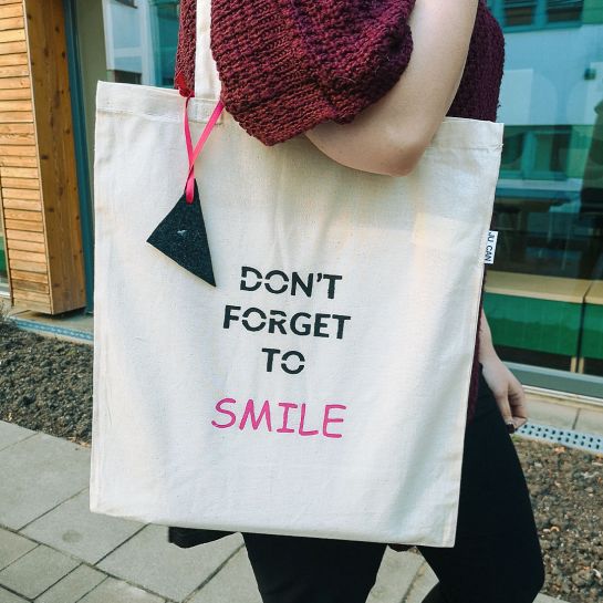 Tasche "Don't forget to smile"